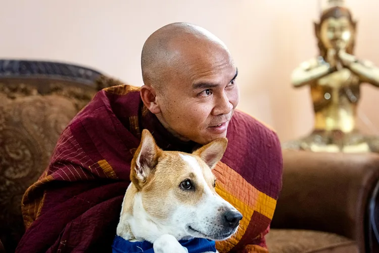 More than just a walk: How a 2,300-mile Walk for Peace thrust a Texas Buddhist monk and his rescue dog into the spotlight